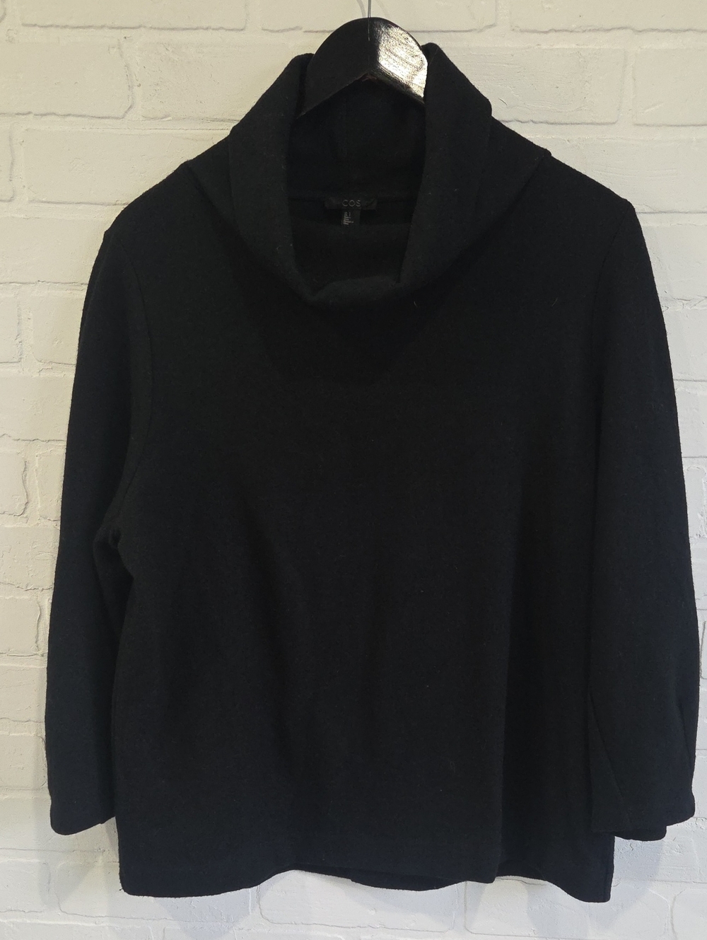 COS Black Cowl Neck Sweater